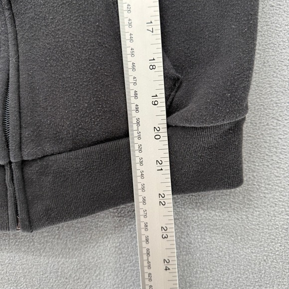 PINK Victoria's Secret Rhinestone Zip Up Hoodie Lightweight Sweatshirt Black XS - Picture 8 of 10